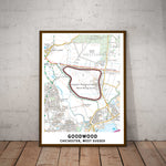 Goodwood Circuit Map Paper Poster