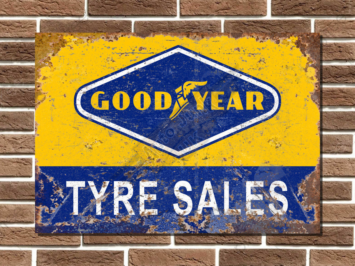 Goodyear Tyre Sales Metal Sign