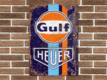 Gulf Heuer Metal Sign