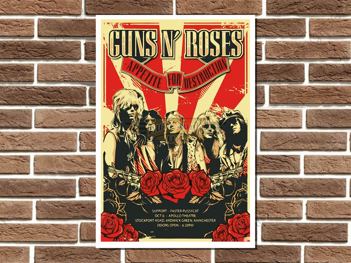 Guns n Roses Appetite for Destruction Metal Poster Sign