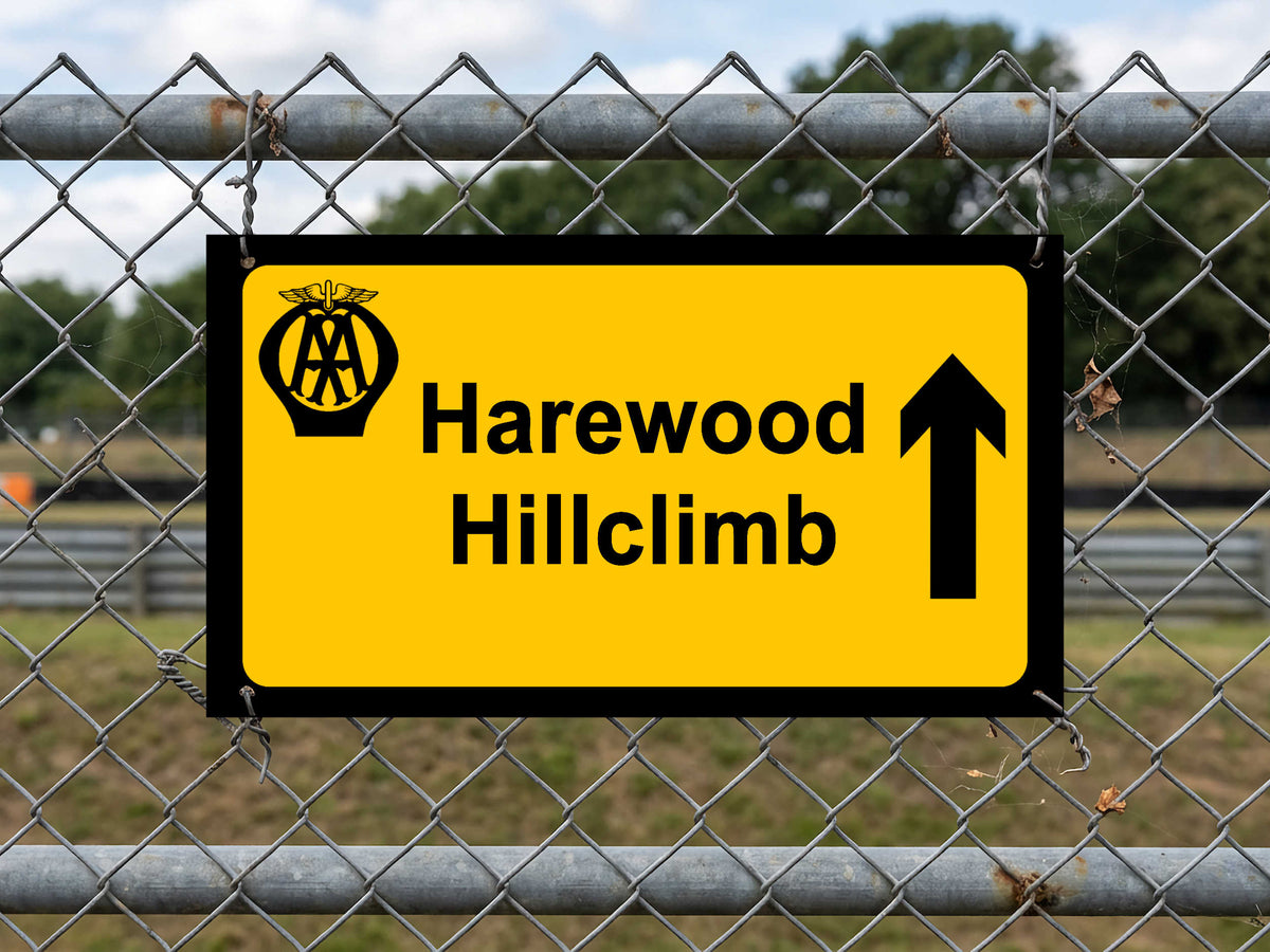 Harewood Hillclimb AA Direction Street Sign