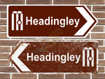 Headingley Cricket Ground Metal Road Sign