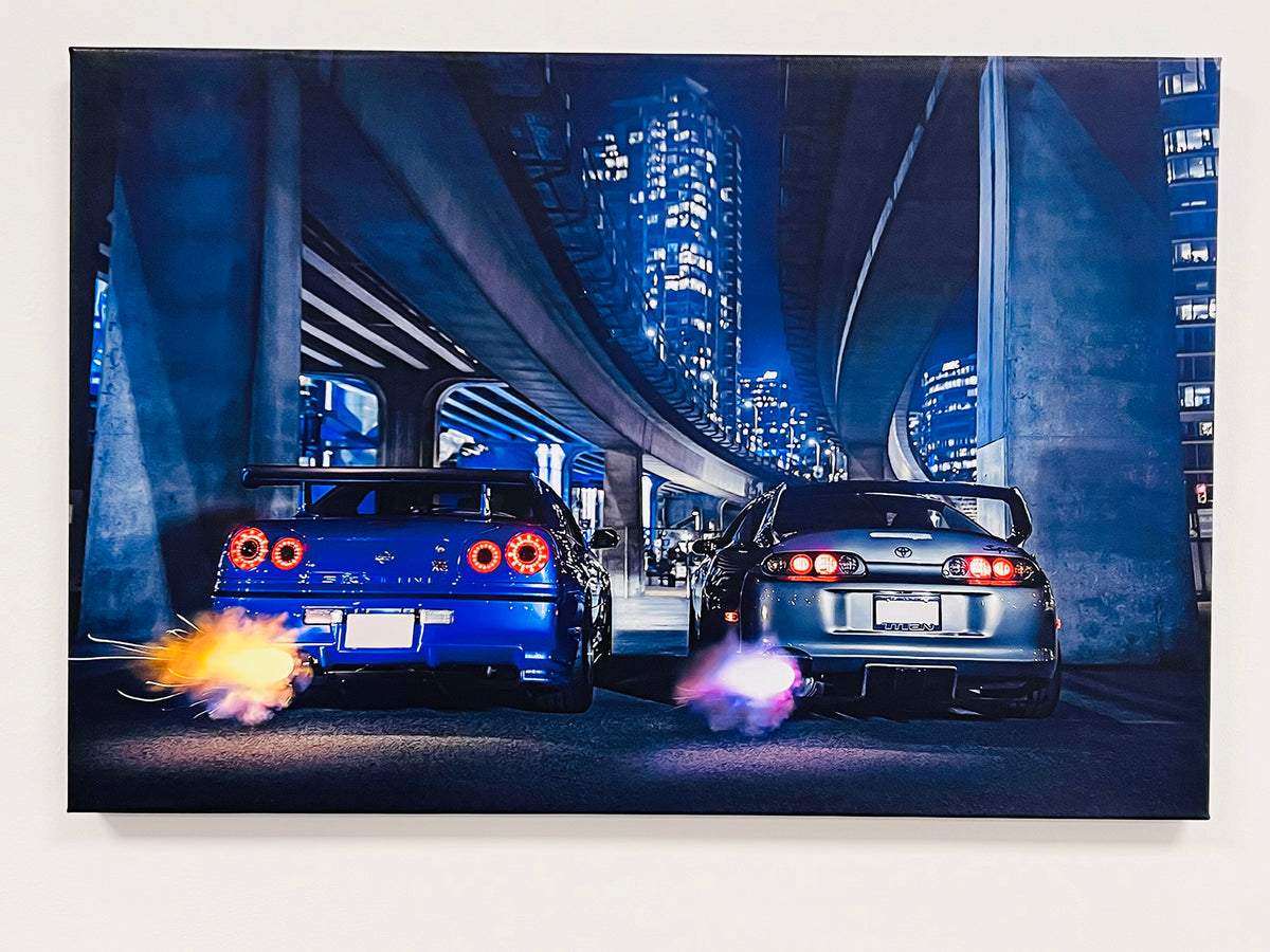 Toyota Supra & Nissan Skyline JDM Canvas Print