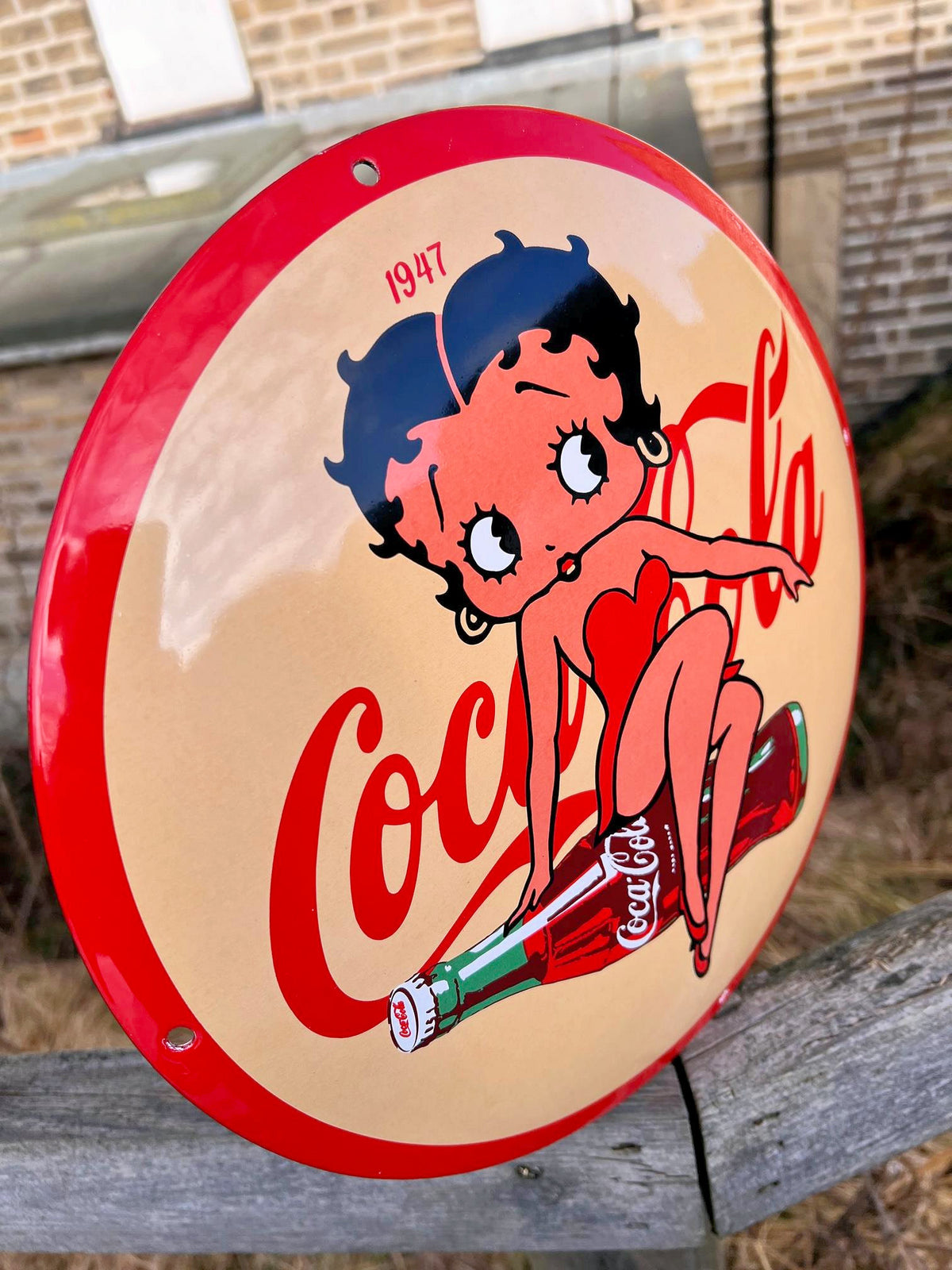 *CLEARANCE* Coca Cola Betty Boop Enamel Sign