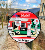 Mobilgas Enamel Sign