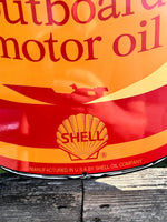 Shell Outboard Motor Oil Enamel Sign