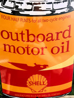Shell Outboard Motor Oil Enamel Sign