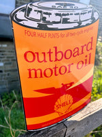 Shell Outboard Motor Oil Enamel Sign