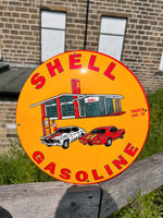 Shell Gasoline Enamel Sign