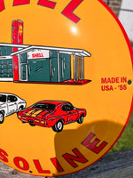 Shell Gasoline Enamel Sign
