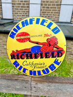 Richfield Gasoline Enamel Sign