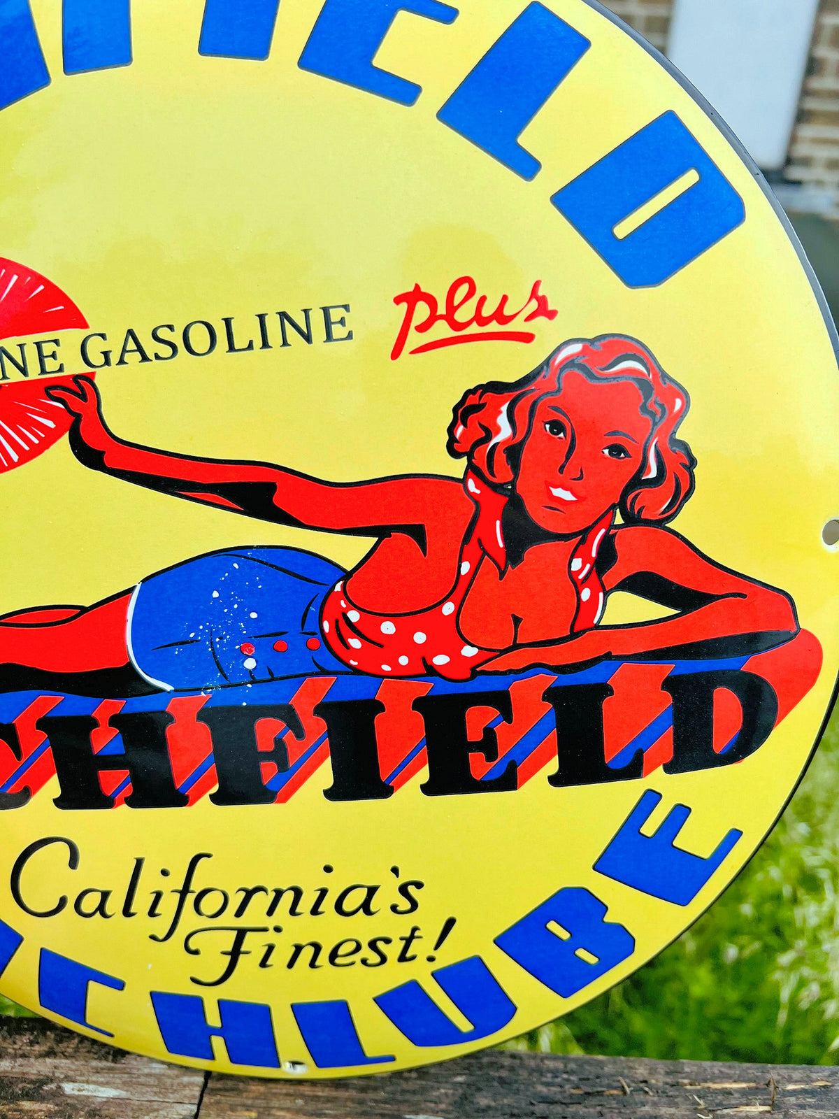 Richfield Gasoline Enamel Sign