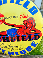 Richfield Gasoline Enamel Sign