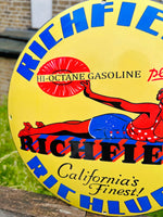 Richfield Gasoline Enamel Sign