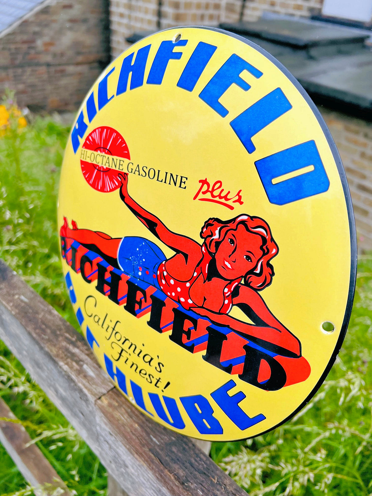 Richfield Gasoline Enamel Sign