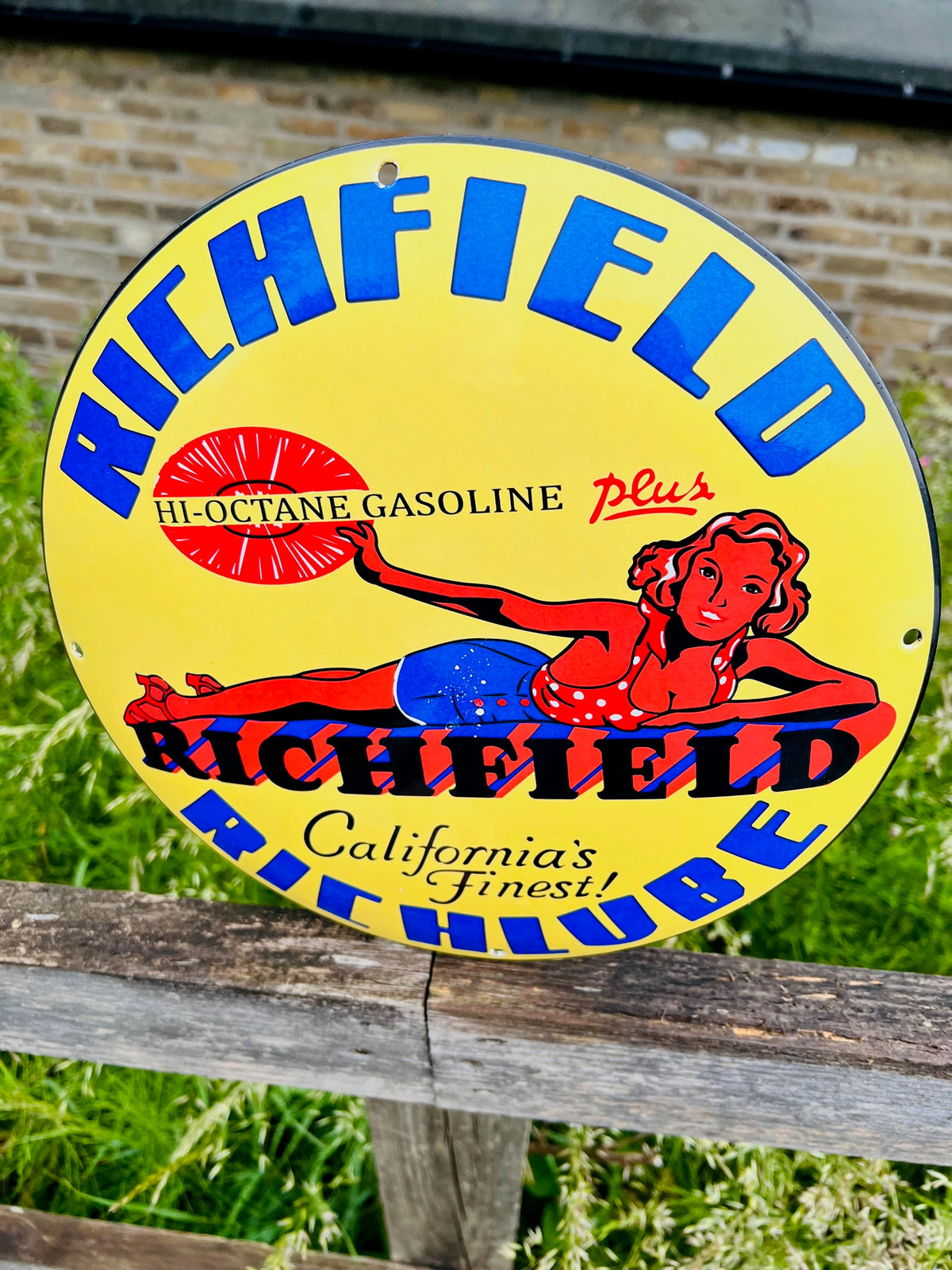 Richfield Gasoline Enamel Sign