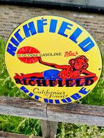 Richfield Gasoline Enamel Sign