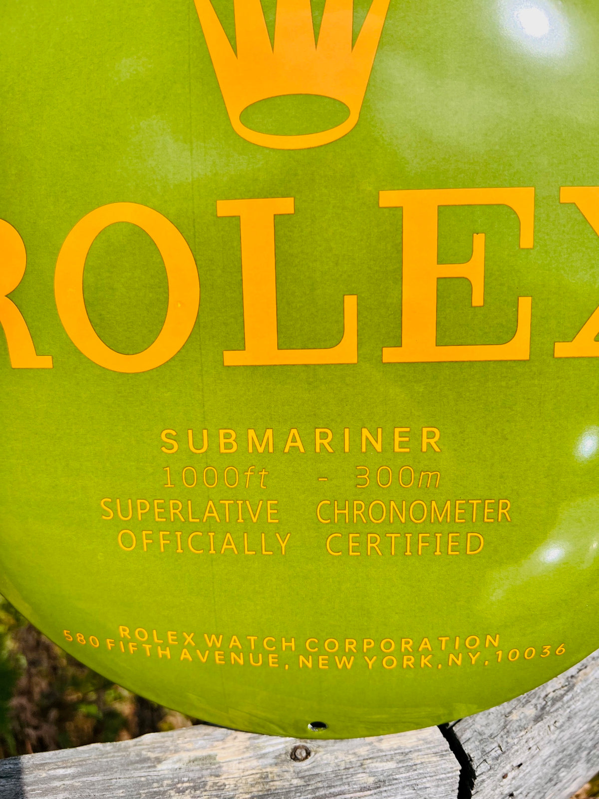 Rolex Submariner Enamel Sign