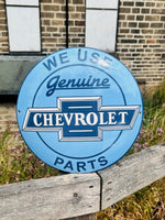 Chevrolet Genuine Parts Enamel Sign
