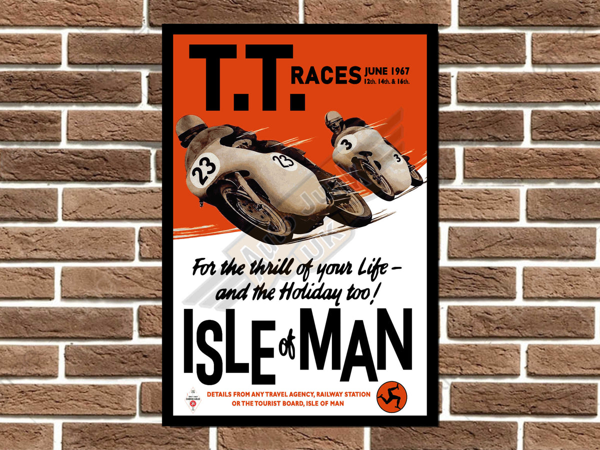 Isle of Man TT Races Metal Sign