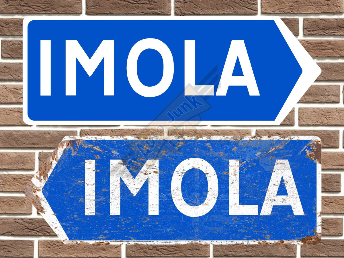 Imola Metal Road Sign
