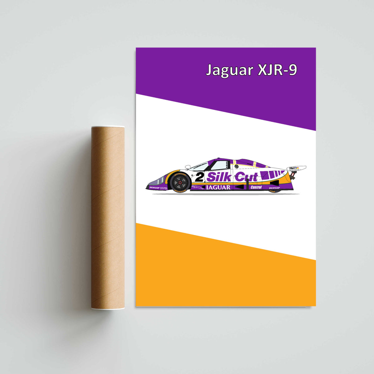 Jaguar XJR-9 Silk Cut Paper Poster