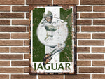 Jaguar Pin-up Girl Metal Sign
