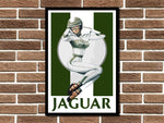 Jaguar Pin-up Girl Metal Sign