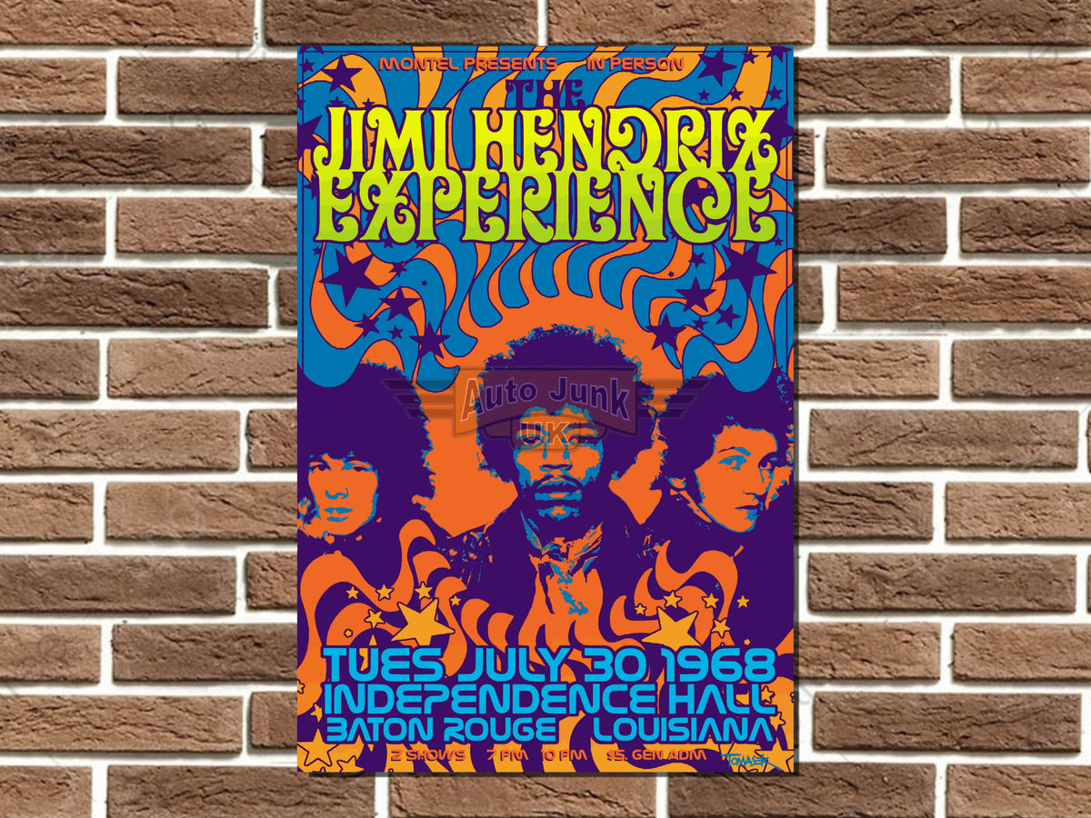 Jimi Hendrix Experience Metal Poster Sign