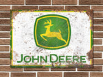 John Deere Tractors Logo Metal Sign