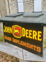 Deere Farm Implements Enamel Sign