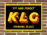 KLG Spark Plugs Metal Sign