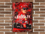 Kimi Raikkonen F1 Metal Sign