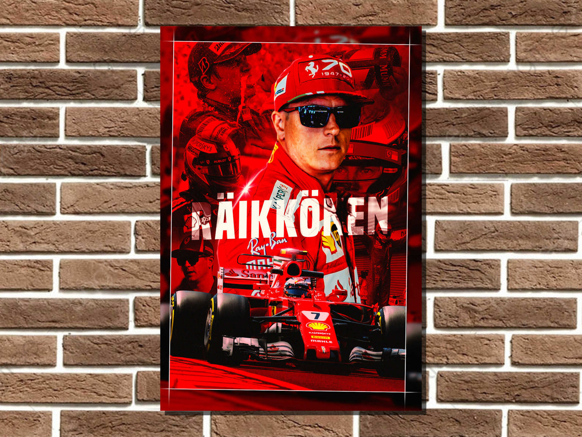 Kimi Raikkonen F1 Metal Sign