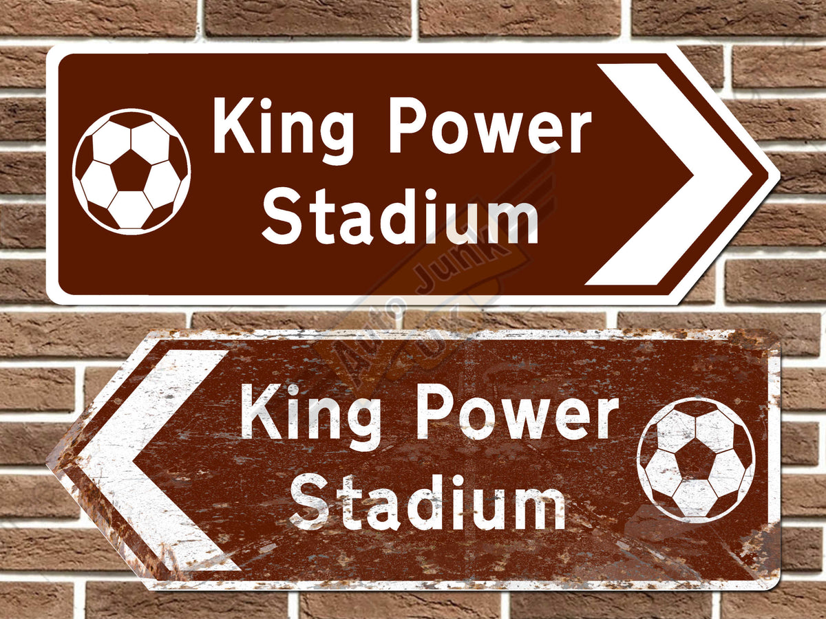 King Power Stadium Football Metal Road Sign