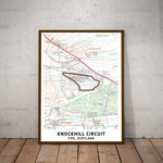 Knockhill Circuit Map Paper Poster