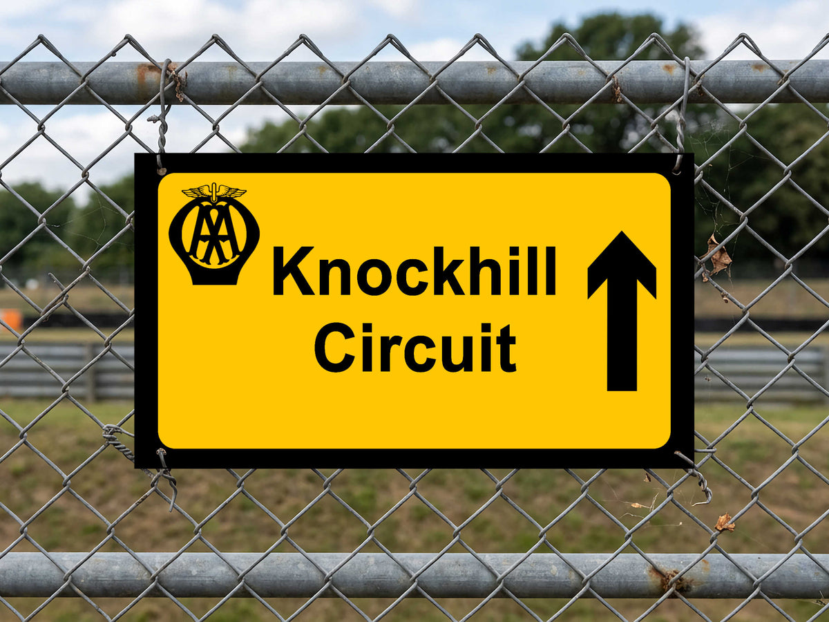 Knockhill Circuit AA Direction Street Sign