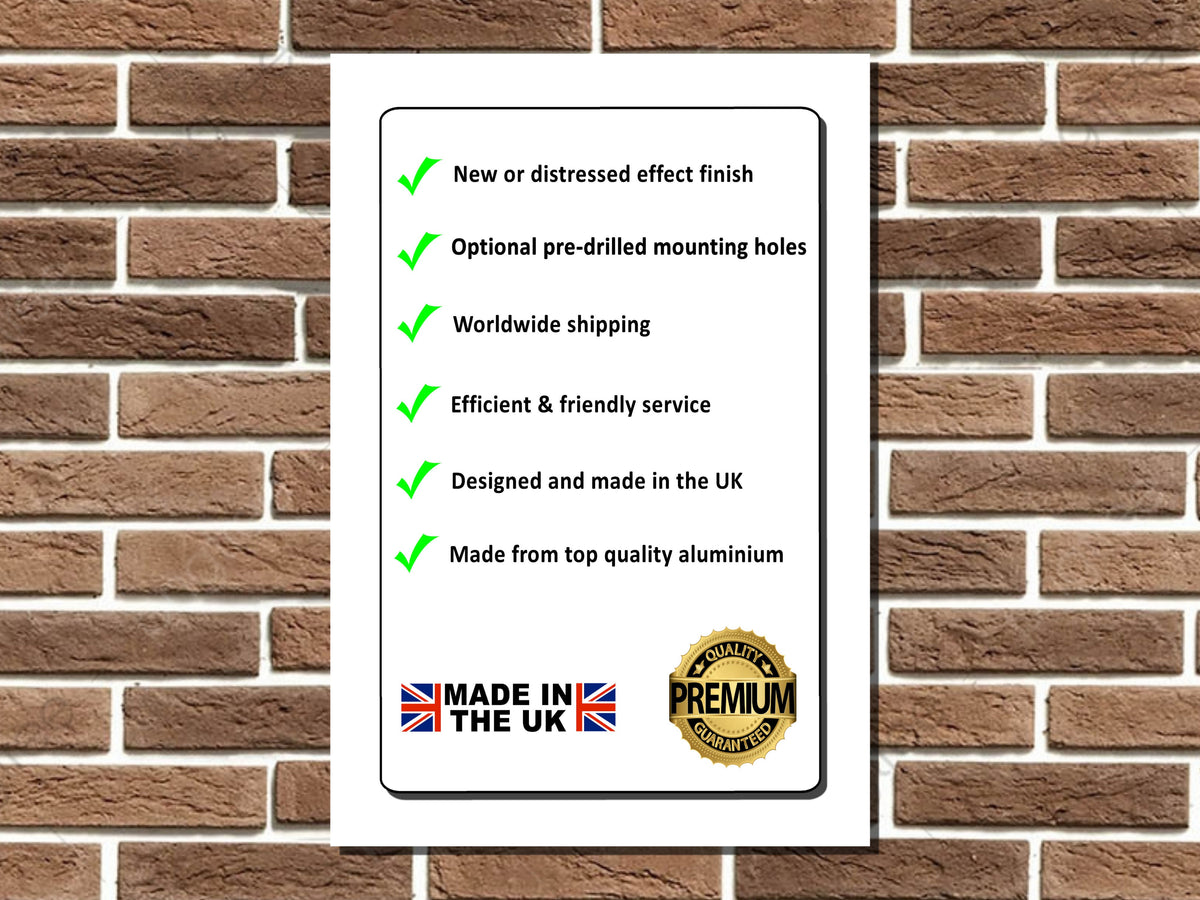 M Car Metal Sign - Choose Your Own