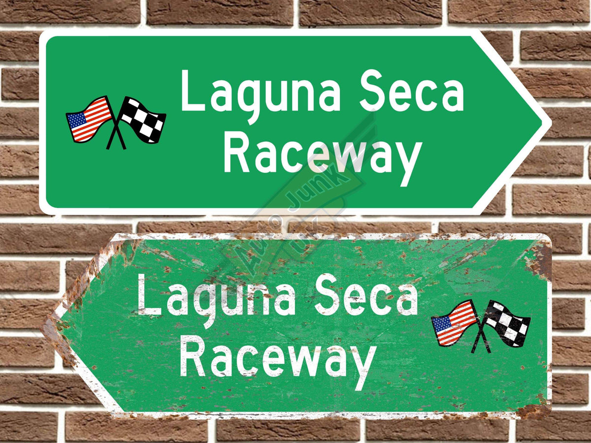 Laguna Seca Raceway Metal Road Sign
