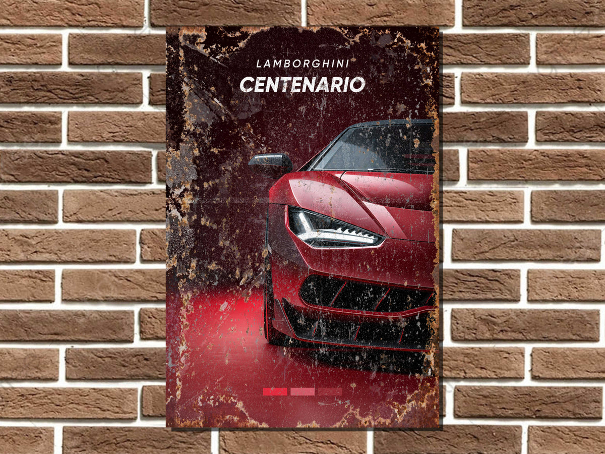 Lamborghini Centenario Metal Poster Print