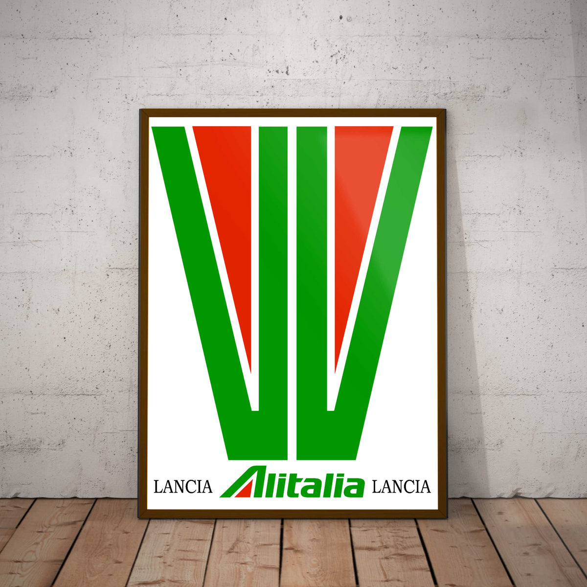 Lancia Alitalia Paper Poster