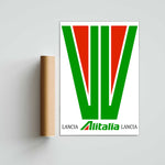 Lancia Alitalia Paper Poster