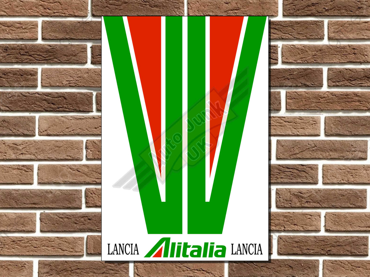 Lancia Stratos Alitalia Rally Livery Metal Sign