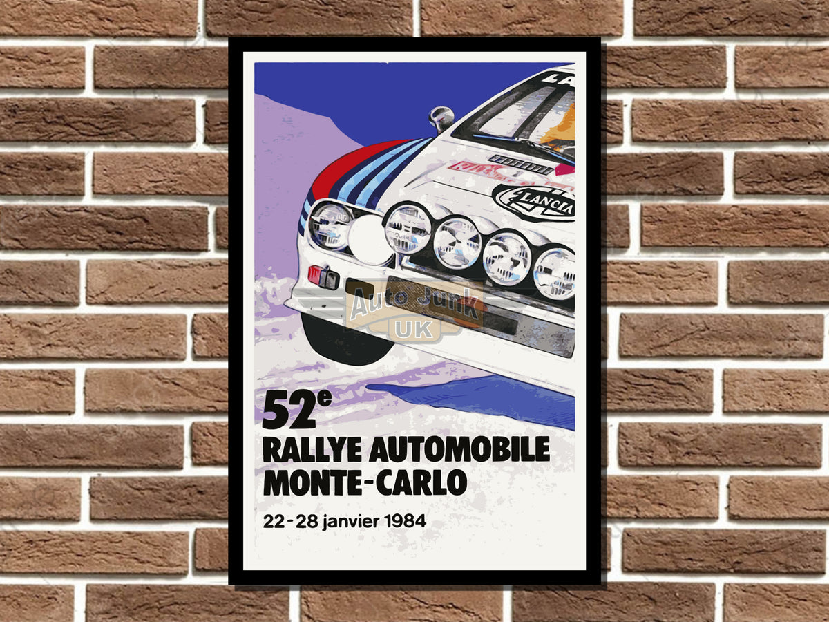 Lancia Rally Monte Carlo Metal Sign