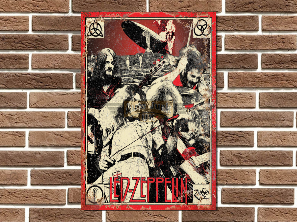 Led Zeppelin Metal Poster Sign