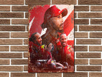 Lewis Hamilton Ferrari F1 Metal Sign