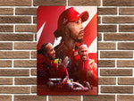 Lewis Hamilton Ferrari F1 Metal Sign