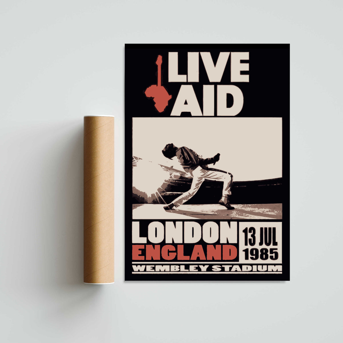 Live Aid London Paper Poster