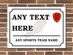 Personalised Sports Team Metal Sign