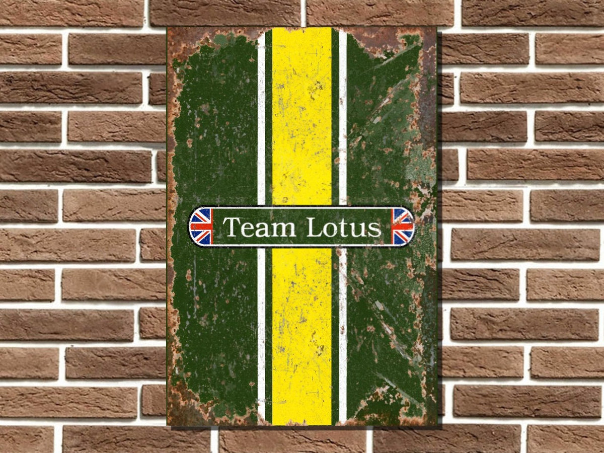 Team Lotus Metal Sign